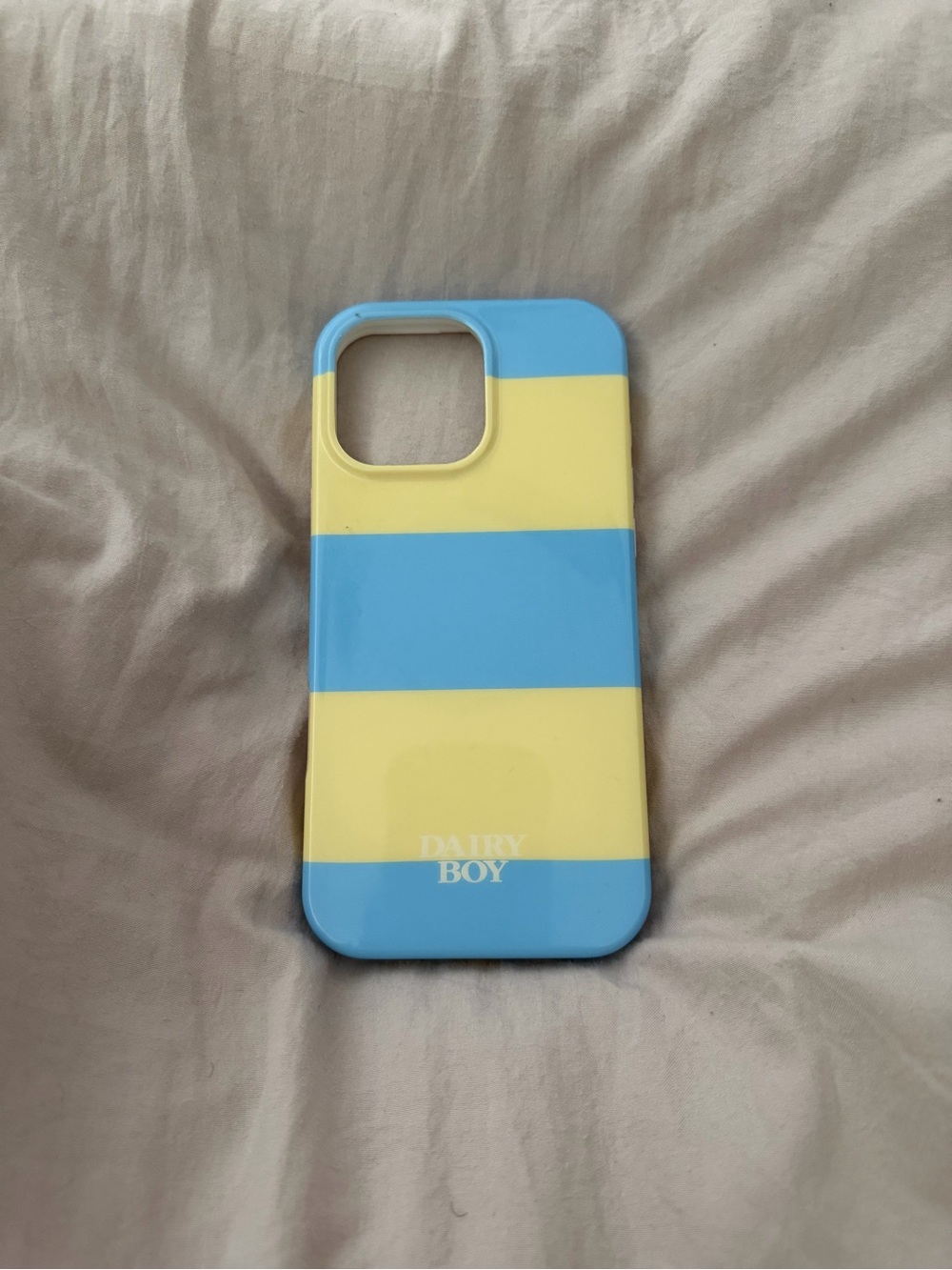 DAIRY BOY Blue & Yellow Stripe Phone Case